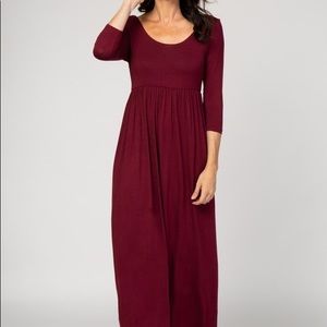 Maroon maxi dress